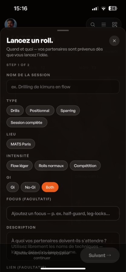 App MATS — proposer une session communautaire